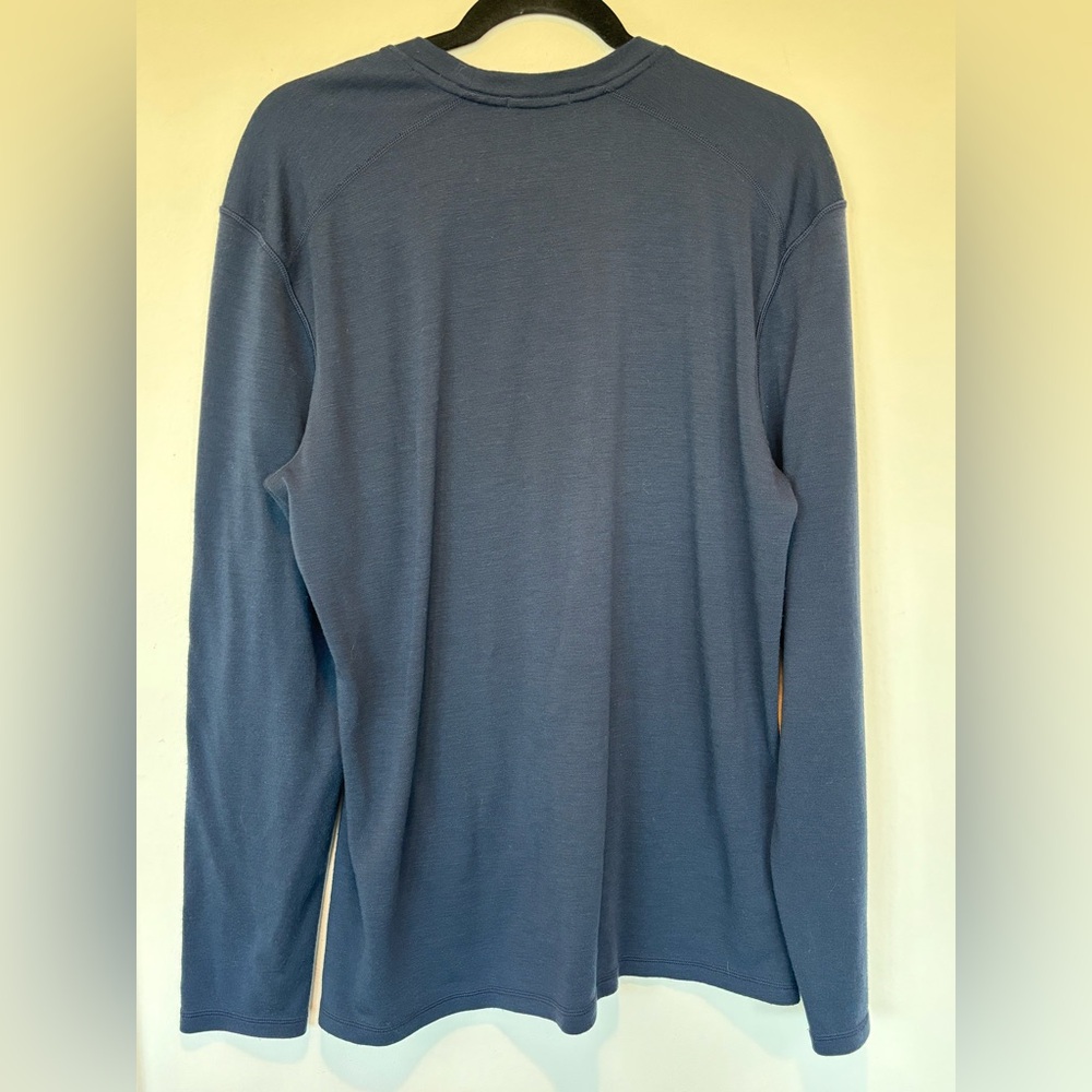 Smartwool Men's Navy 100% Merino Wool Thick Long Sleeve - Picture 2 of 5
